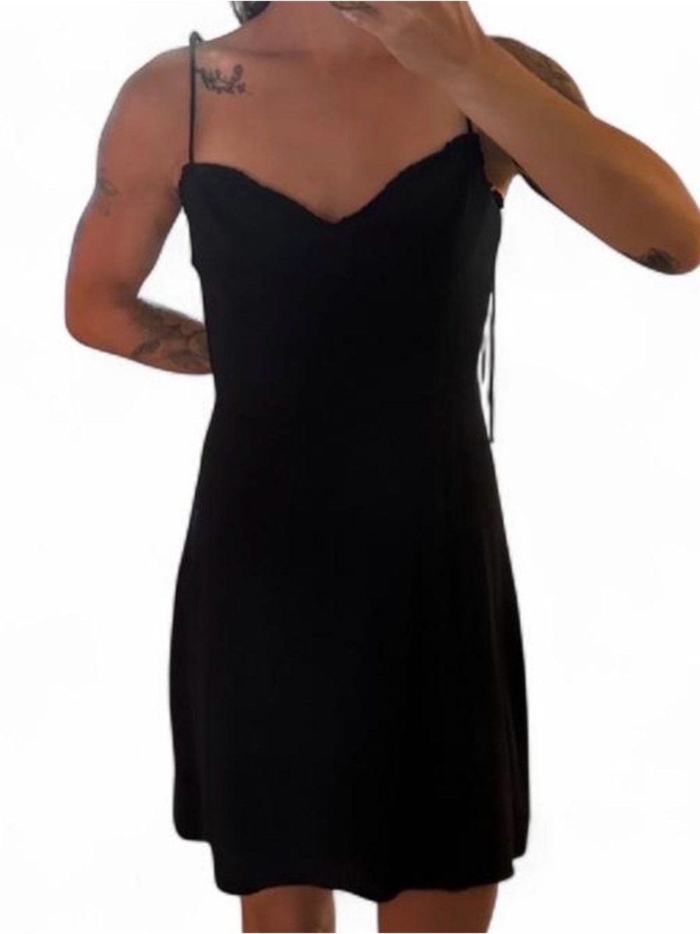 Wilfred Black Spaghetti-Strap Slip Dress, Size 6